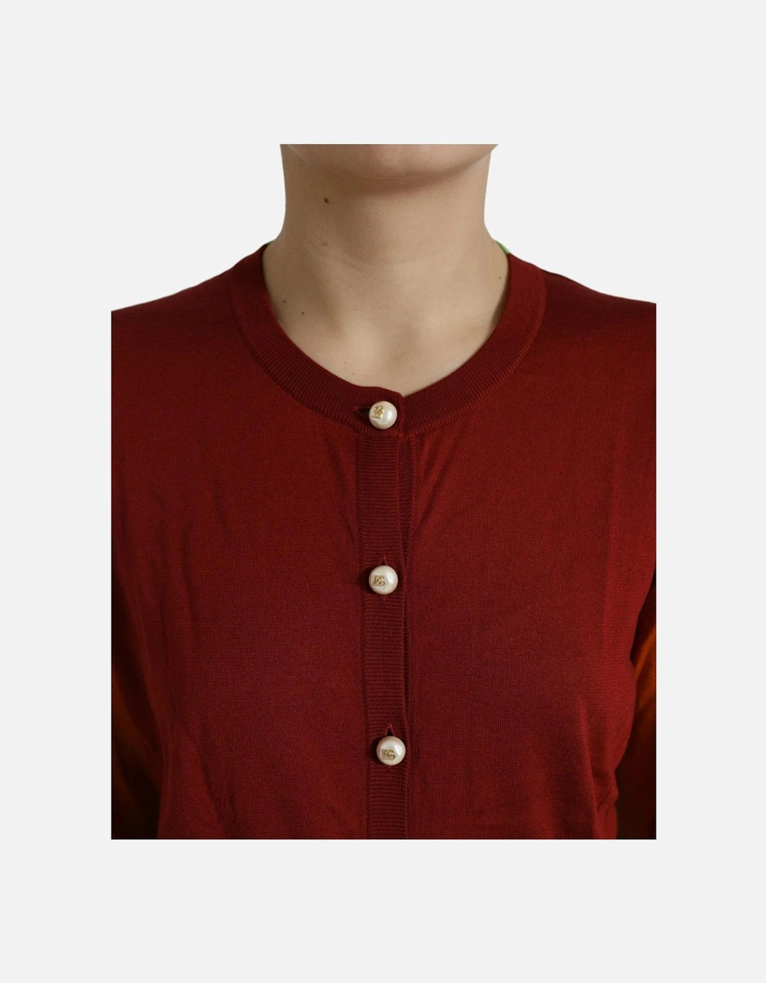 ColorBlock Merino Wool Cardigan Women - Multicolor Sweaters