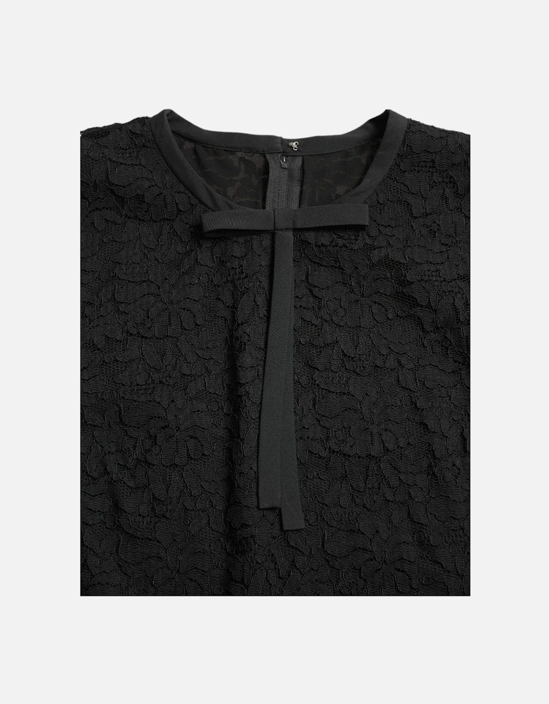 Lace Top Bow Detail 34 Sleeves Women - Black T-Shirts