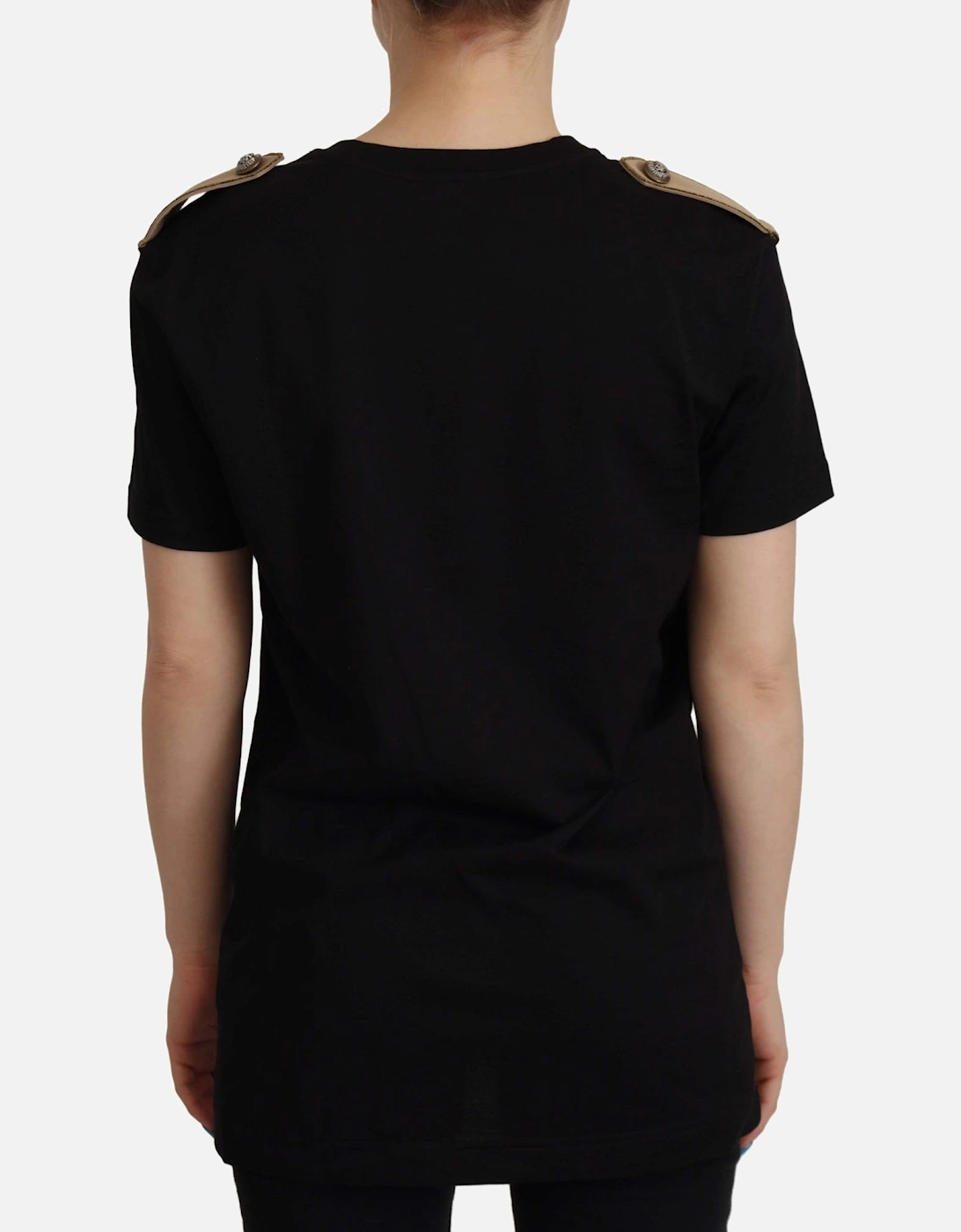 Graphic Tee TSH7846 Short Sleeve Women - Black T-Shirts