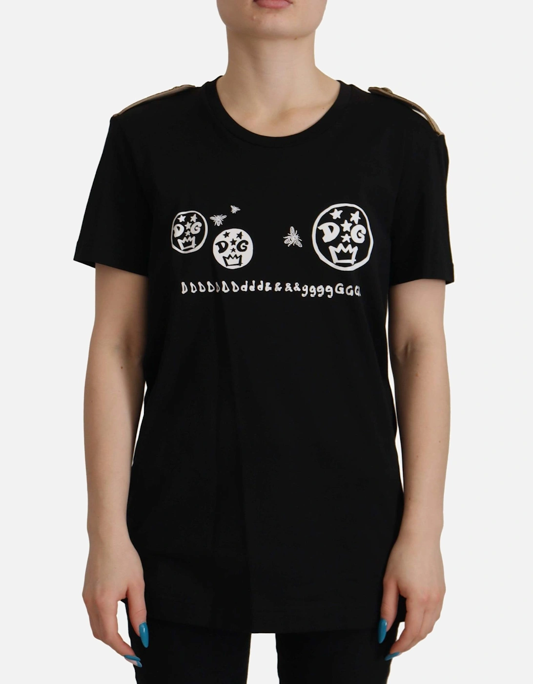 Graphic Tee TSH7846 Short Sleeve Women - Black T-Shirts, 7 of 6