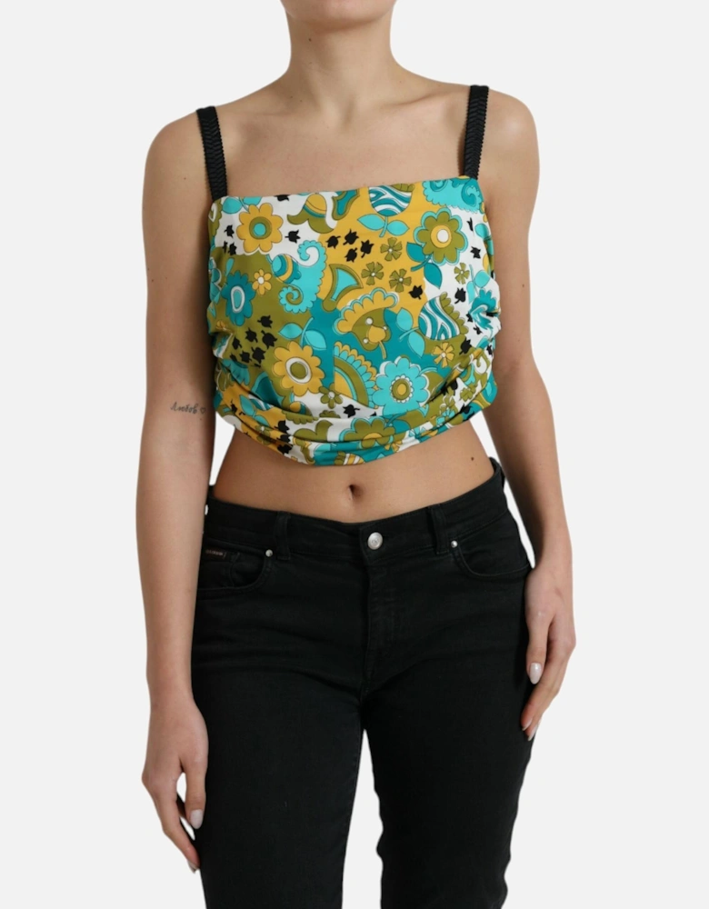 Dolce Gabbana Sleeveless Crop Top Women - Multicolor T-Shirts