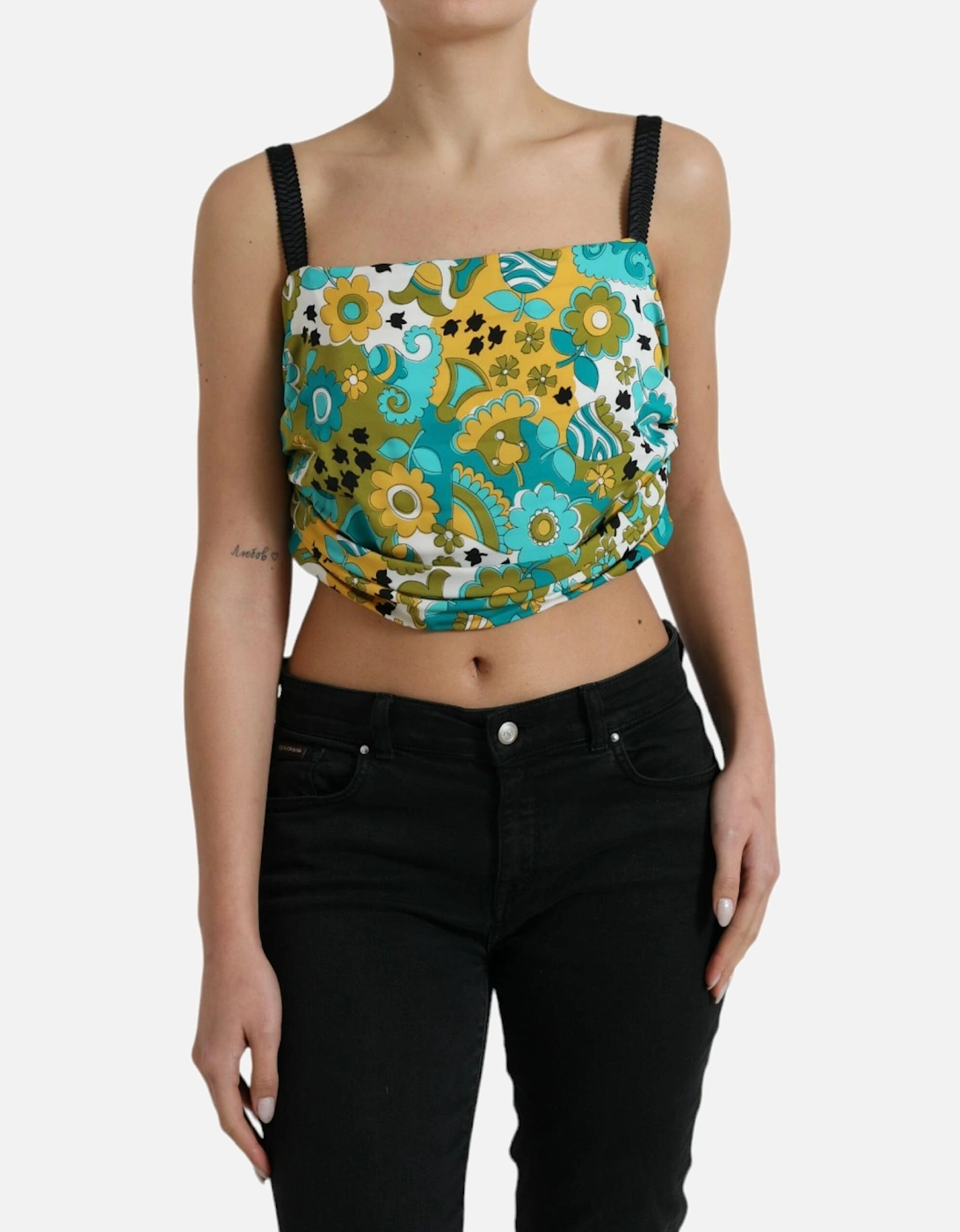 Dolce Gabbana Sleeveless Crop Top Women - Multicolor T-Shirts, 7 of 6