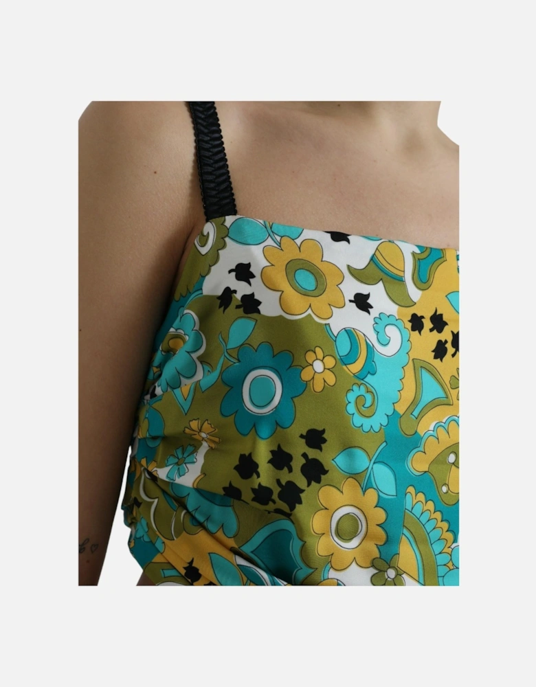Dolce Gabbana Sleeveless Crop Top Women - Multicolor T-Shirts