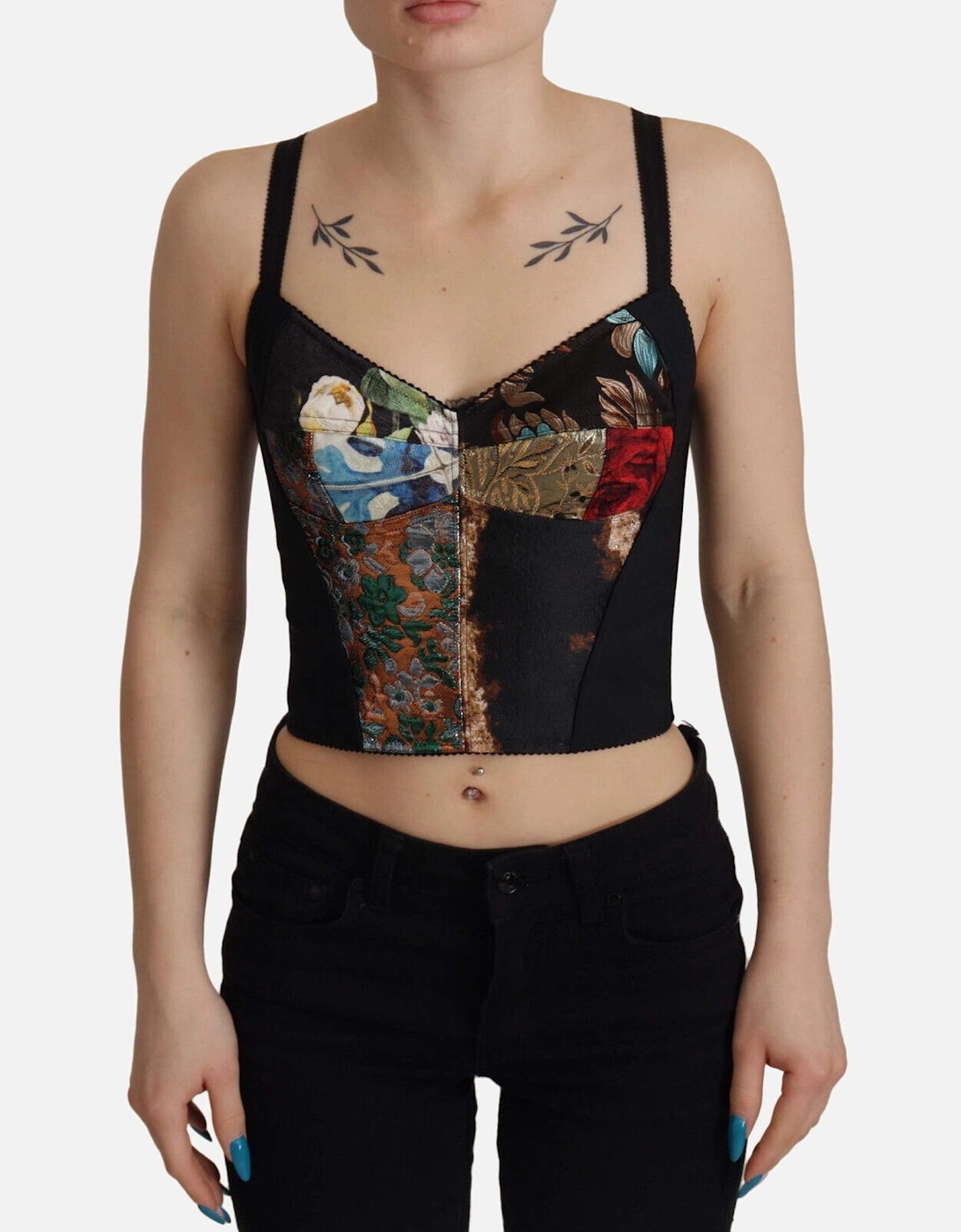 Patchwork Corset Top TSH8005 Women - Multicolor T-Shirts, 5 of 4