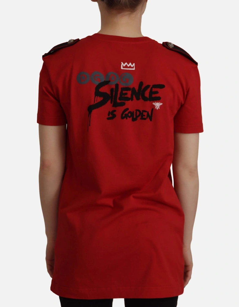 Dolce Gabbana TSH7845 Red Graphic Tee Women T-Shirts