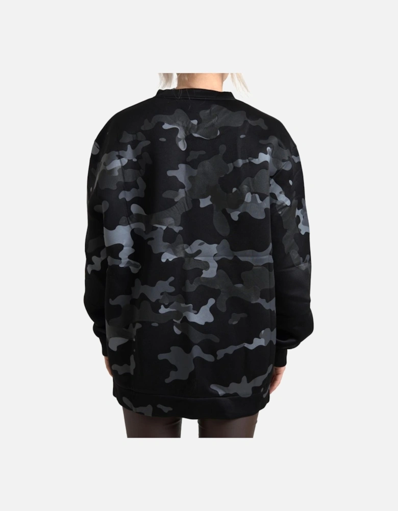 Dolce Gabbana TSH83136 Camo Sweatshirt Women - Black Sweaters
