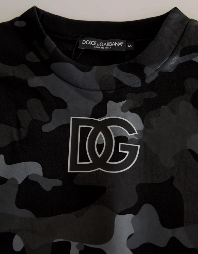 Dolce Gabbana TSH83136 Camo Sweatshirt Women - Black Sweaters