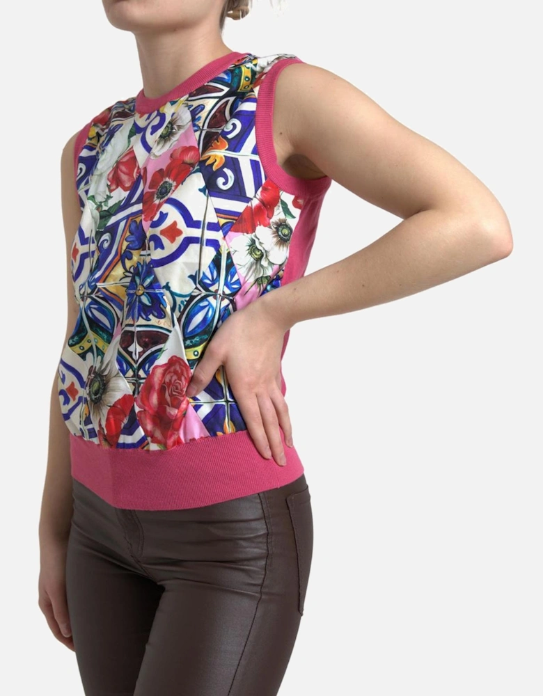 Crew Neck Printed Tank Top Women - Multicolor