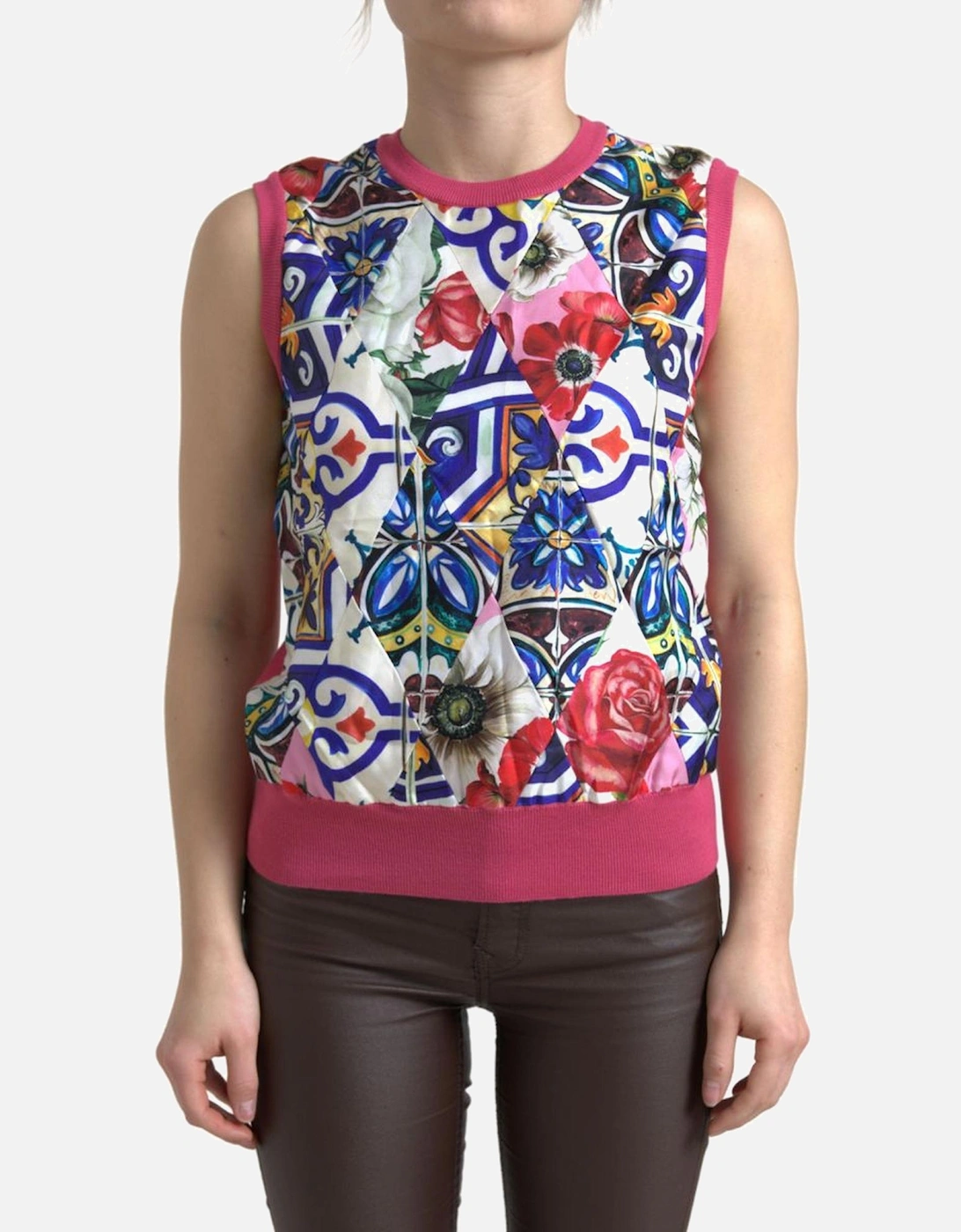 Crew Neck Printed Tank Top Women - Multicolor, 6 of 5