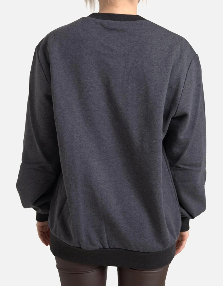 Oversized Knitwear Sweater TSH8085 Women - Dark Gray