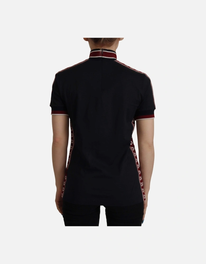 Dolce Gabbana Royals Mock Neck TShirt Women - Black T-Shirts