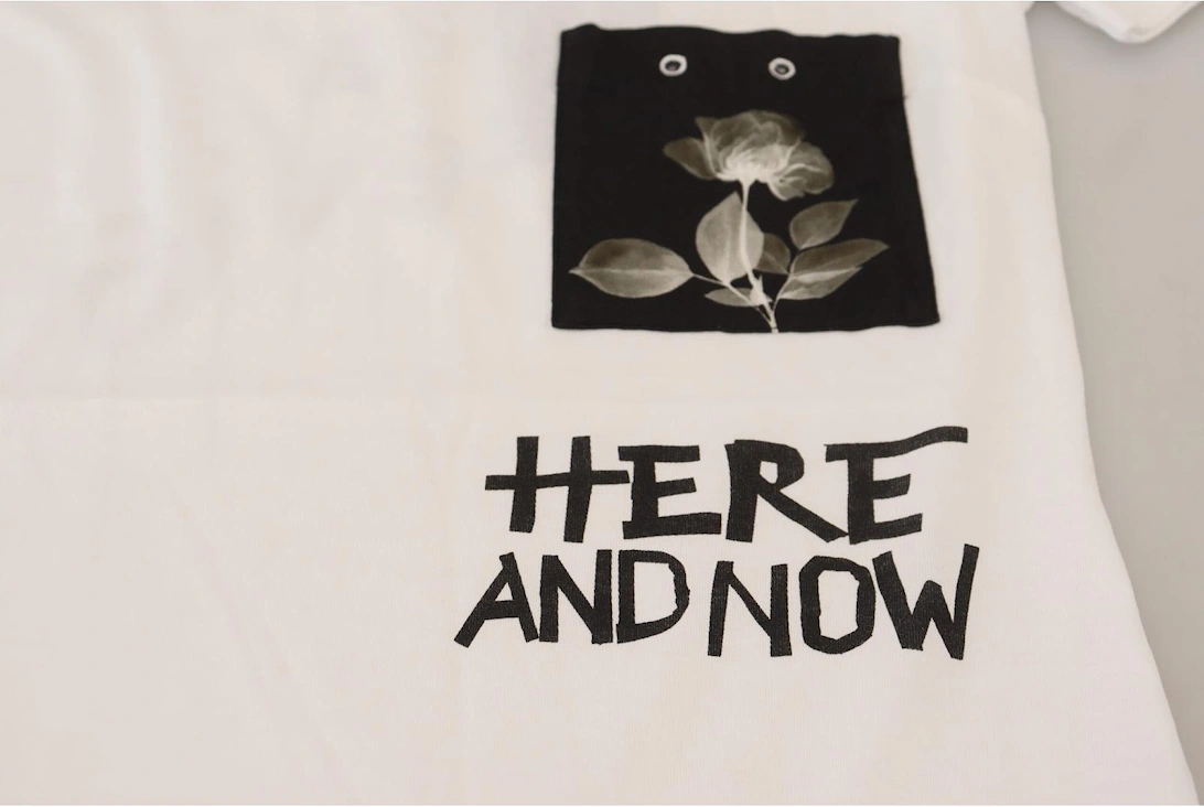 Crew Neck T-shirt with Logo Details Women - White