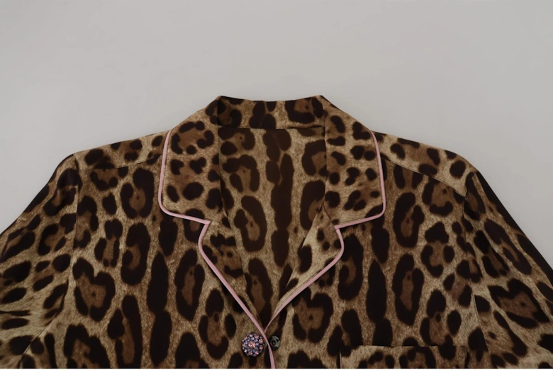 Leopard Silk Shirt TSH83247 Women - Brown T-Shirts
