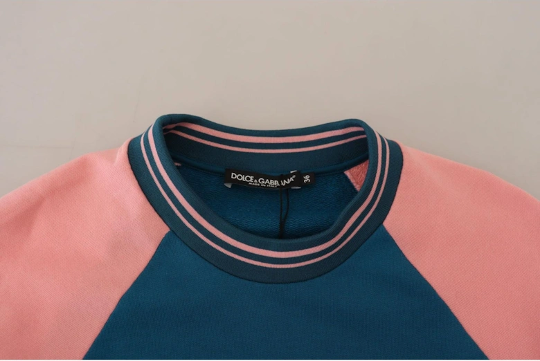 Dolce Gabbana Tropical Queen Sweatshirt 13 Women - Blue Sweaters