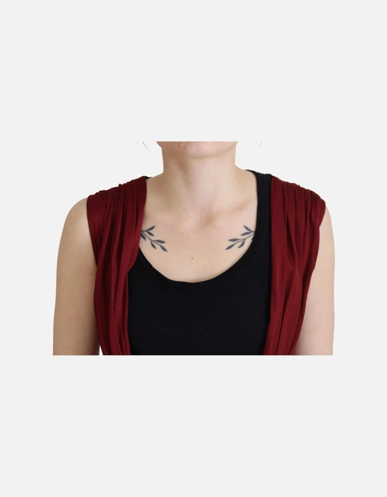 Silk-Blend Logo Detail Top Blouse Women - Bordeaux T-Shirts
