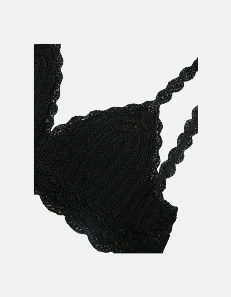 Dolce Gabbana Crochet Knit Top TSH7860 Women - Black T-Shirts