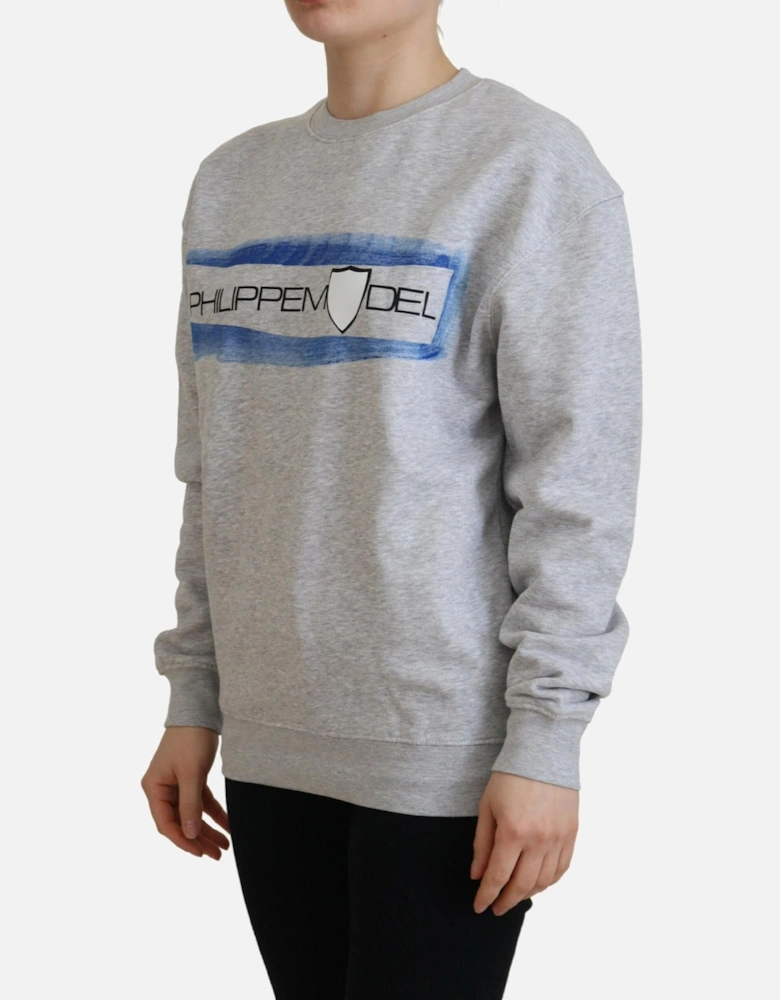 Crew Neck Sweatshirt Women - Gray Sweaters