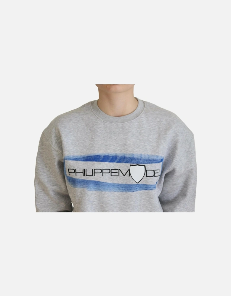Crew Neck Sweatshirt Women - Gray Sweaters