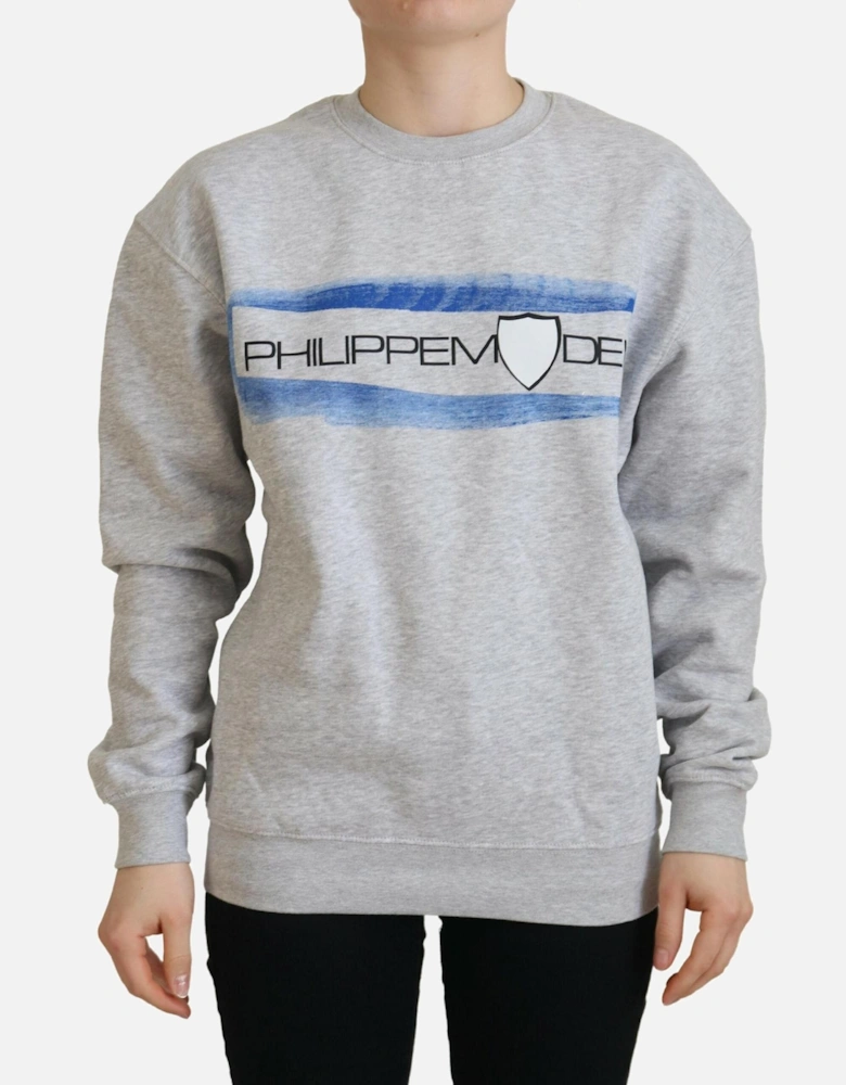 Crew Neck Sweatshirt Women - Gray Sweaters