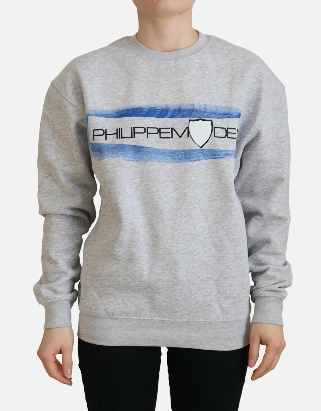 Crew Neck Sweatshirt Women - Gray Sweaters, 7 of 6