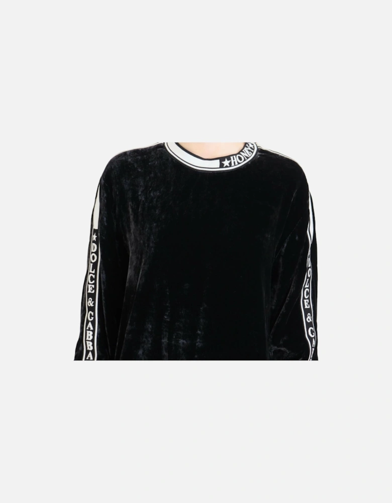 Velvet Sweatshirt DG Star Model Women - Black Sweaters