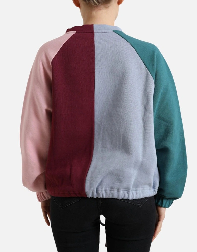 ColorBlock Pullover Sweatshirt DG Logo Women - Multicolor Sweaters