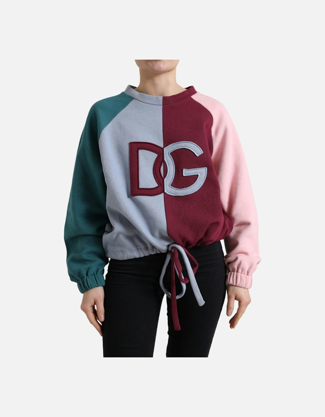 ColorBlock Pullover Sweatshirt DG Logo Women - Multicolor Sweaters, 5 of 4