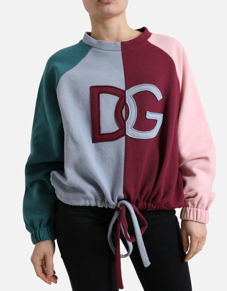 ColorBlock Pullover Sweatshirt DG Logo Women - Multicolor Sweaters
