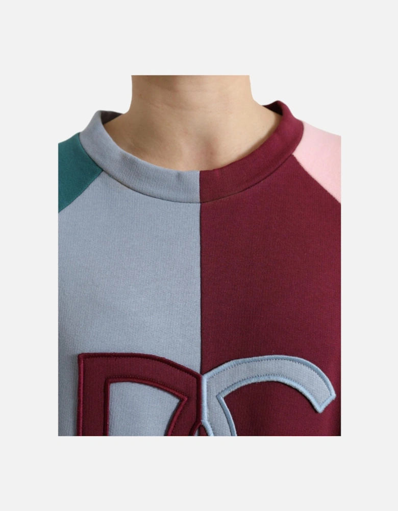ColorBlock Pullover Sweatshirt DG Logo Women - Multicolor Sweaters