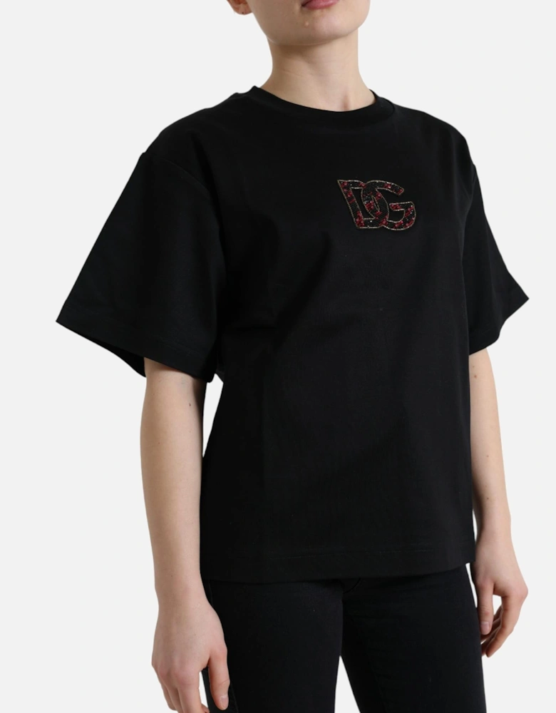 Dolce Gabbana TSH84346 Sequin TShirt Women - Black T-Shirts