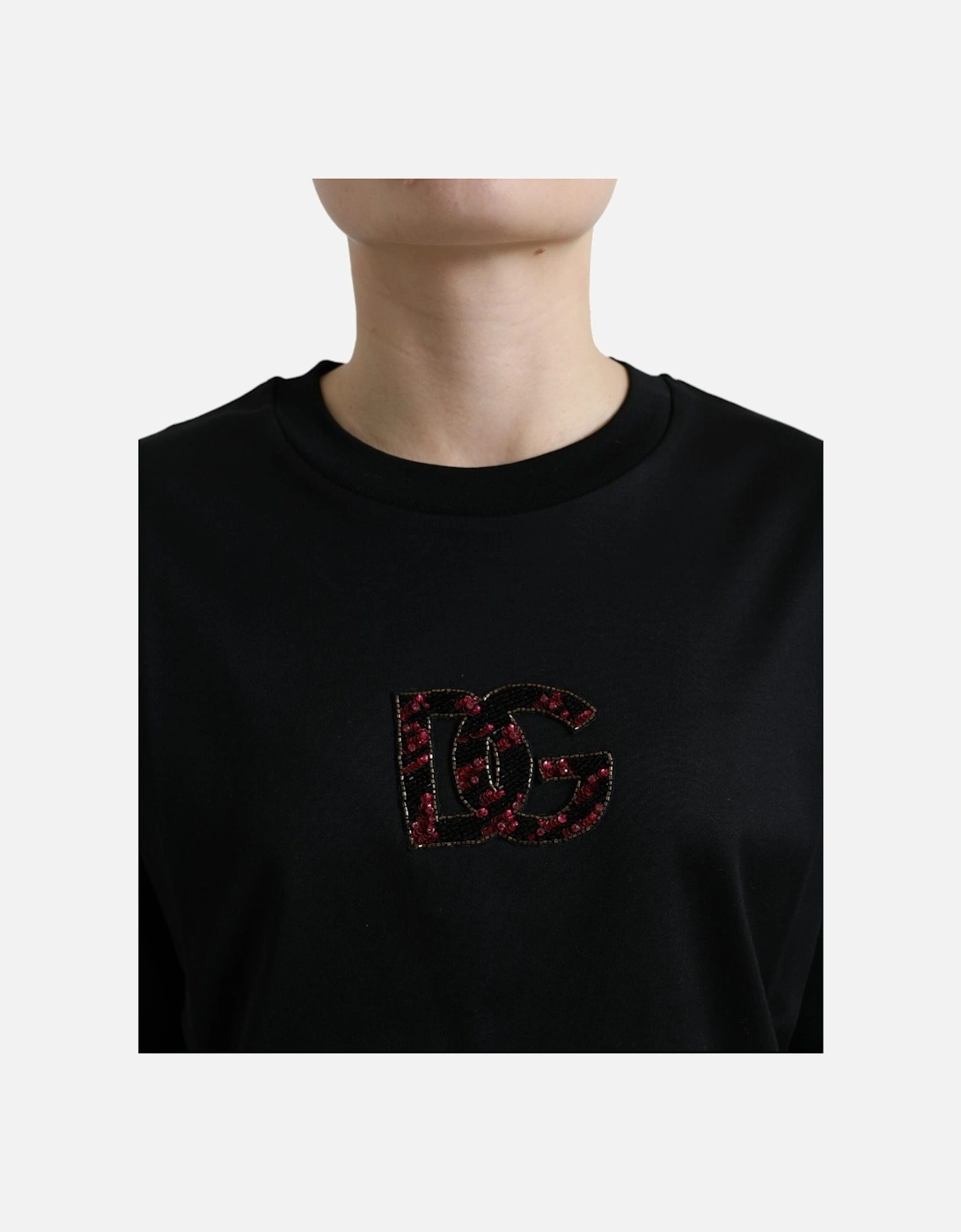 Dolce Gabbana TSH84346 Sequin TShirt Women - Black T-Shirts