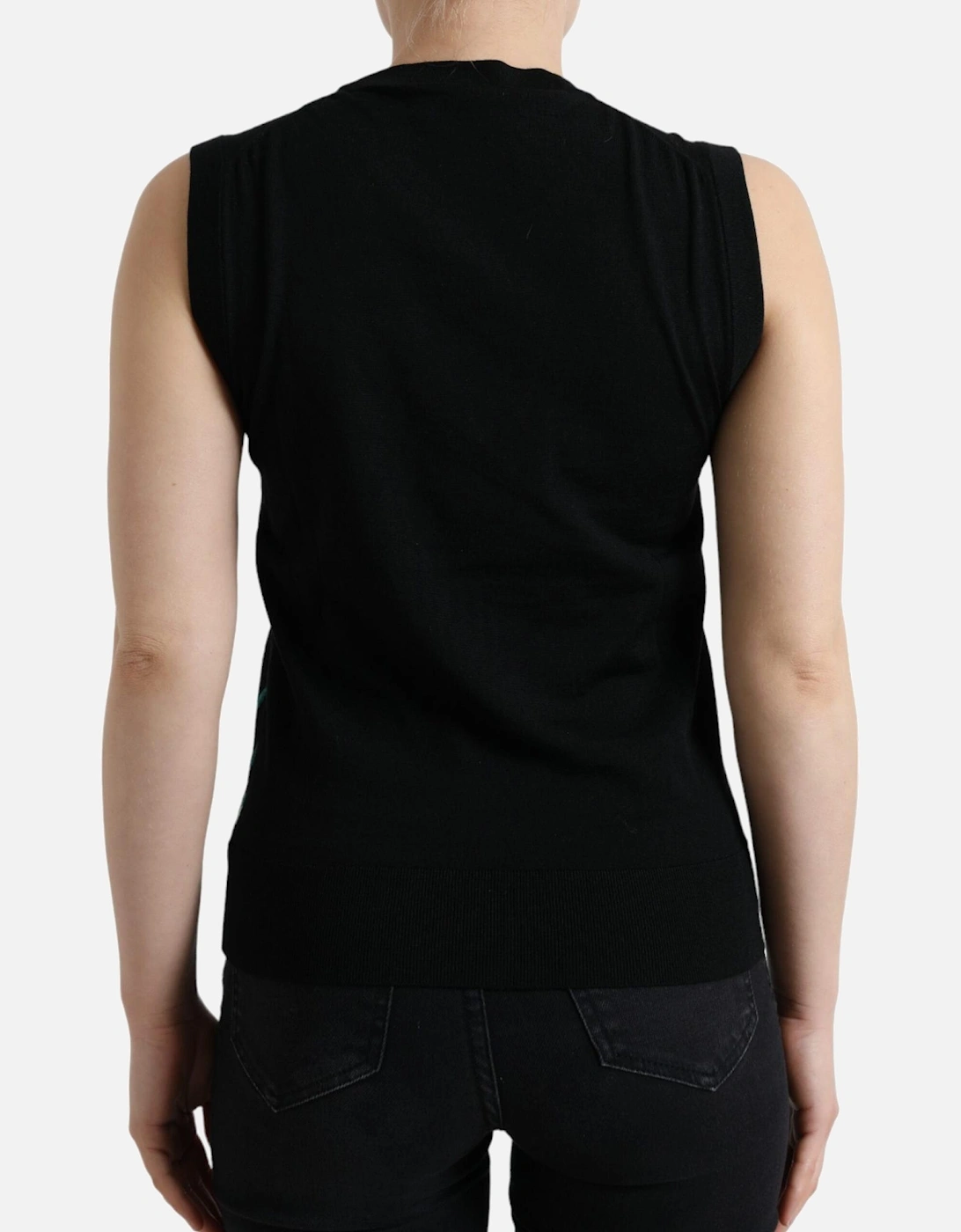 Parrot Knit Top Sleeveless Style Women - Black T-Shirts