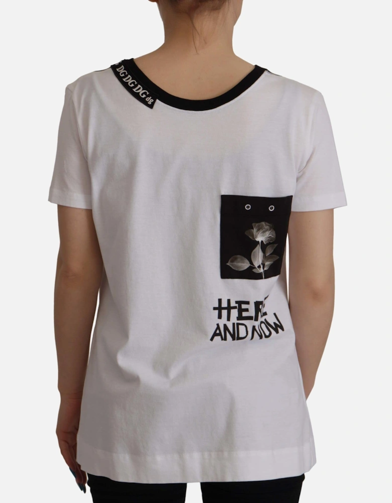 Short Sleeve Graphic Tee Women - White Sweaters