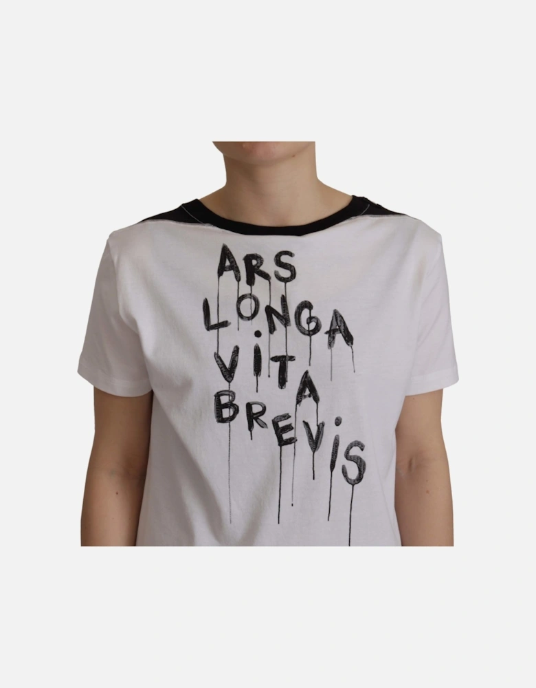 Short Sleeve Graphic Tee Women - White Sweaters