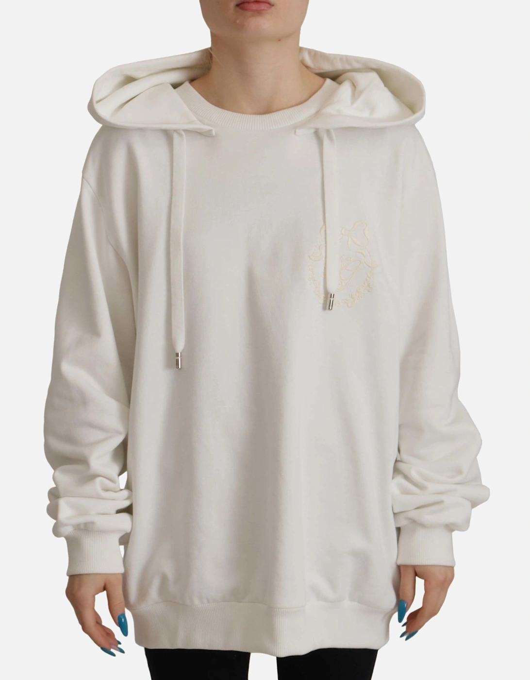 Dolce Gabbana Hoodie Long Sleeves Women - White Sweaters, 7 of 6