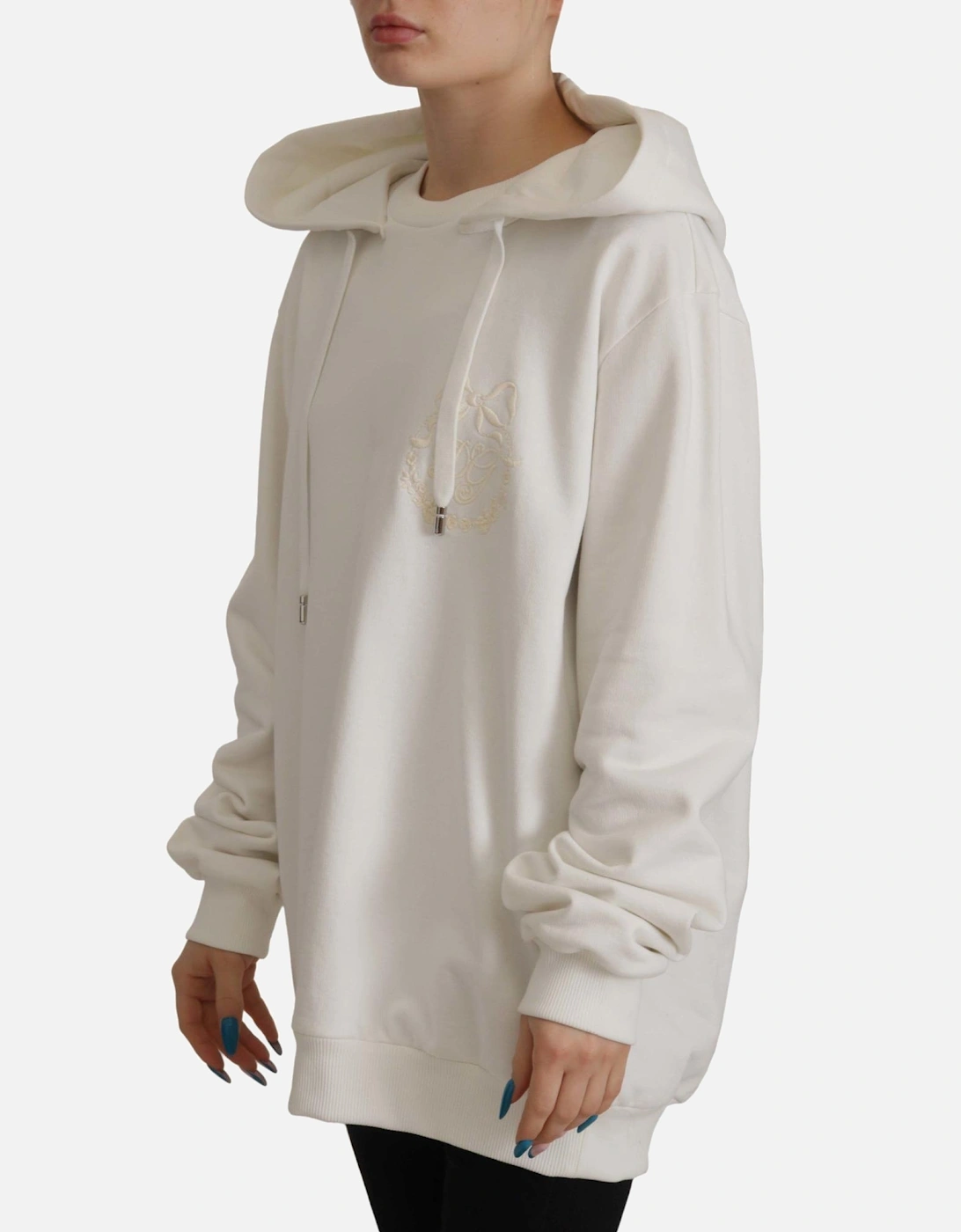 Dolce Gabbana Hoodie Long Sleeves Women - White Sweaters
