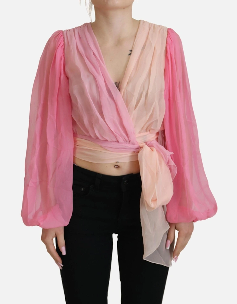 Dolce Gabbana TSH82995 Silk Blouse Women - Pink T-Shirts