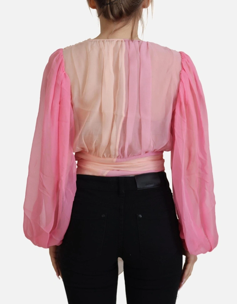 Dolce Gabbana TSH82995 Silk Blouse Women - Pink T-Shirts