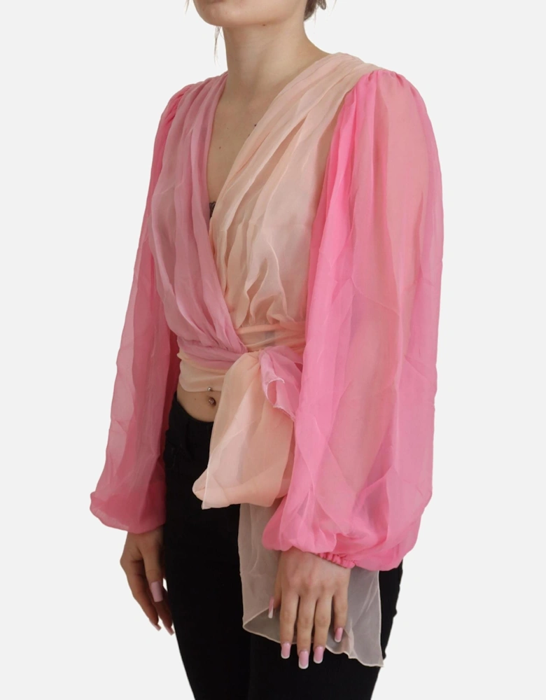 Dolce Gabbana TSH82995 Silk Blouse Women - Pink T-Shirts