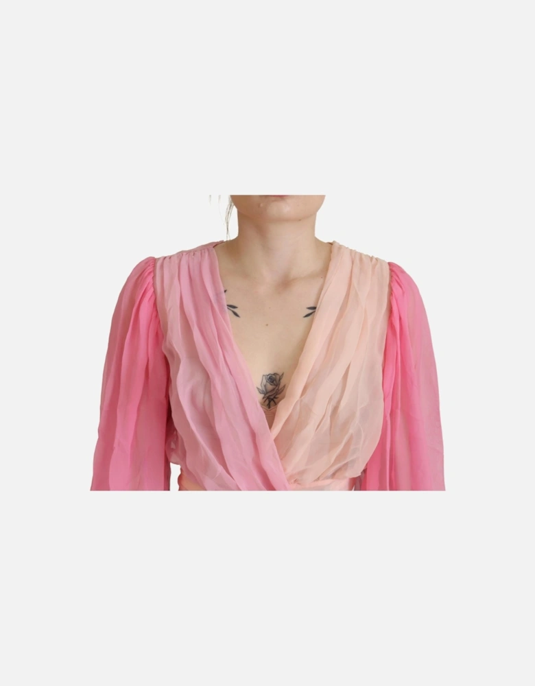 Dolce Gabbana TSH82995 Silk Blouse Women - Pink T-Shirts