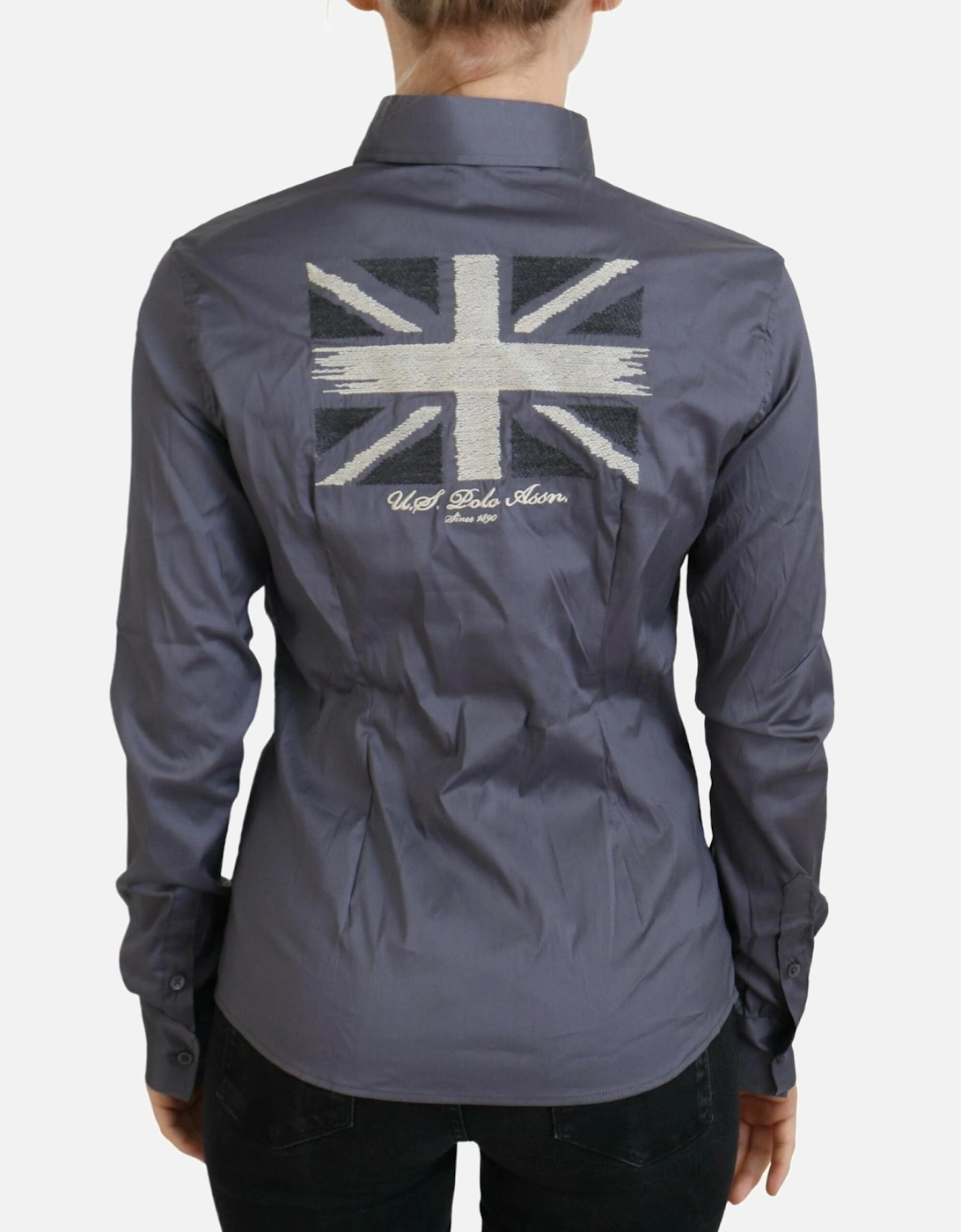 Classic Long Sleeve Shirt Gray TSH83212 Women T-Shirts