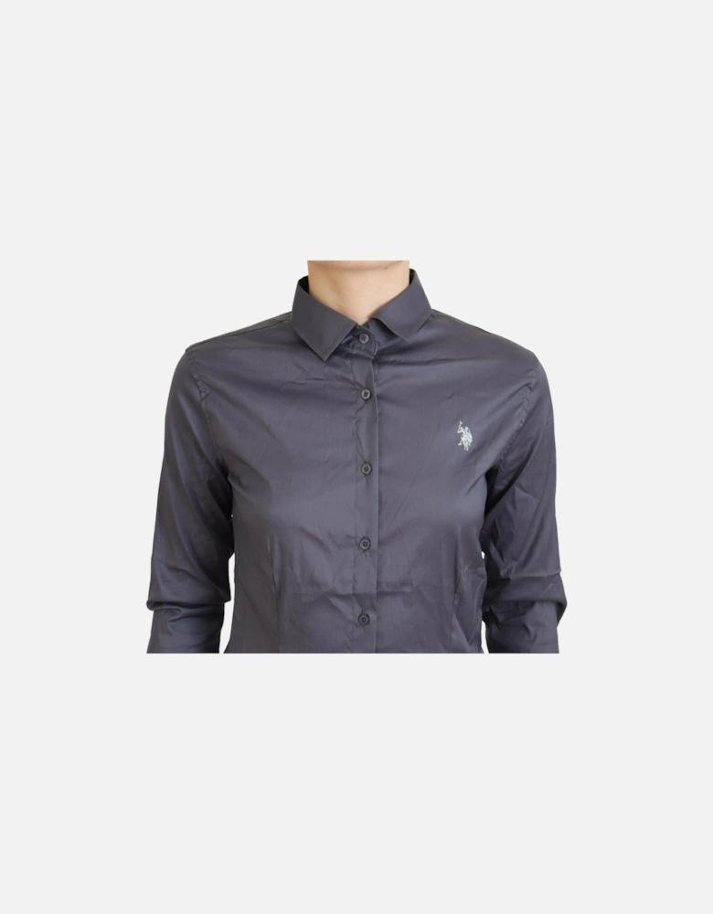 Classic Long Sleeve Shirt Gray TSH83212 Women T-Shirts