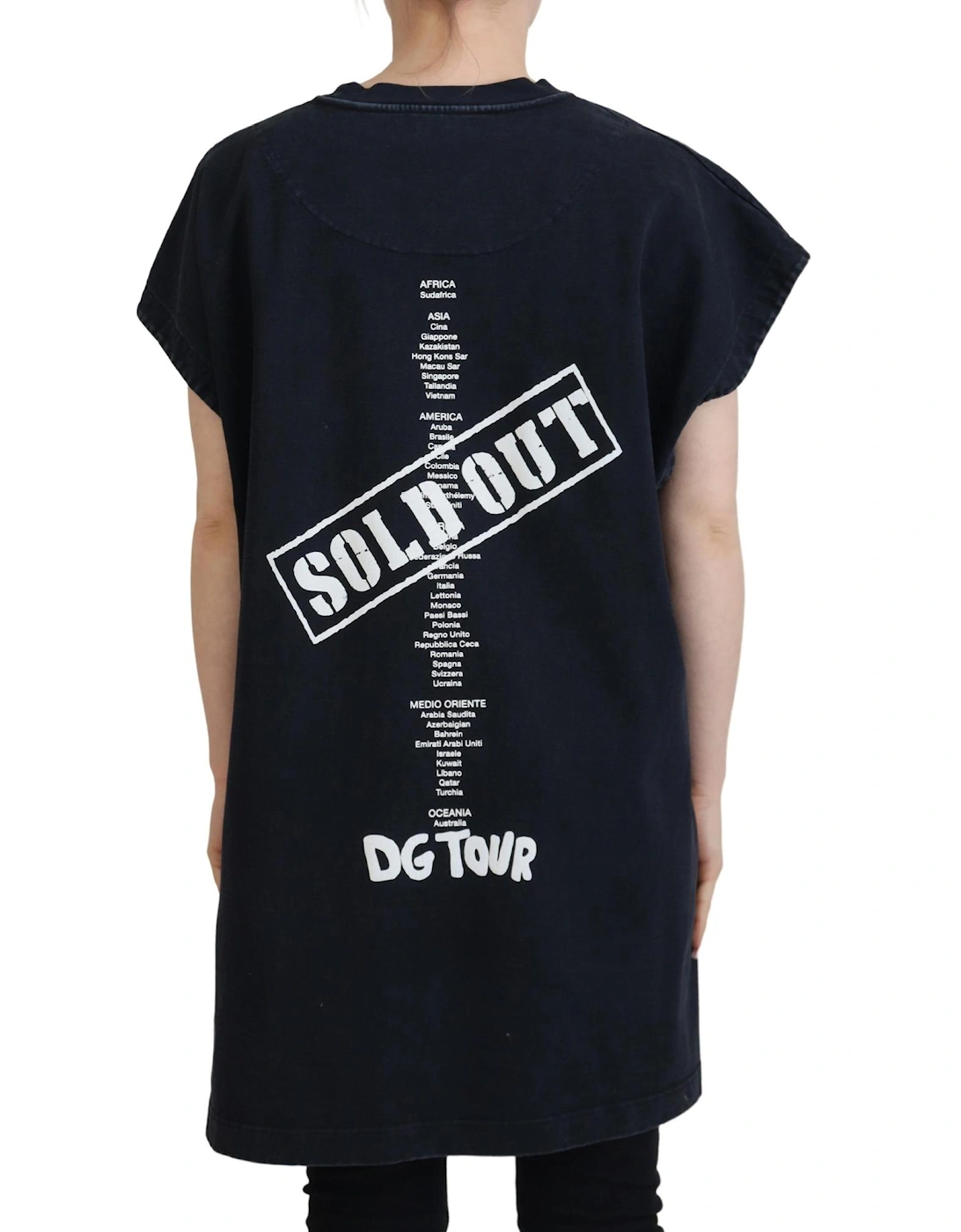 Oversized Fashion Tour Tee Model TSH83255 Women - Black T-Shirts