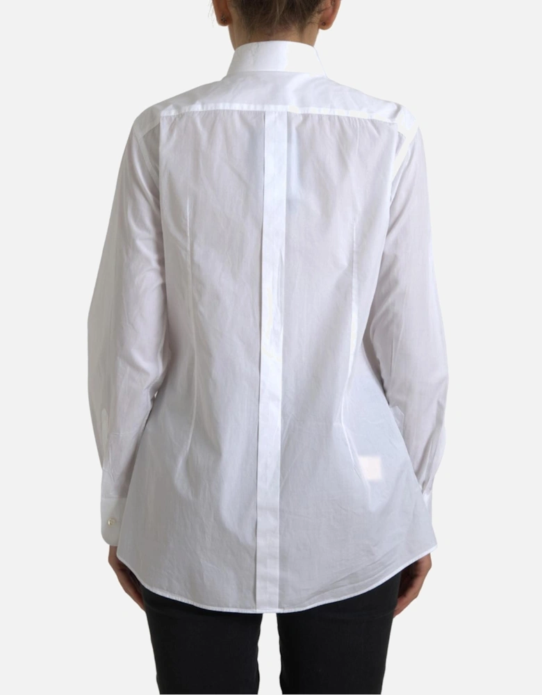 Long Sleeve Collared Shirt Women - White