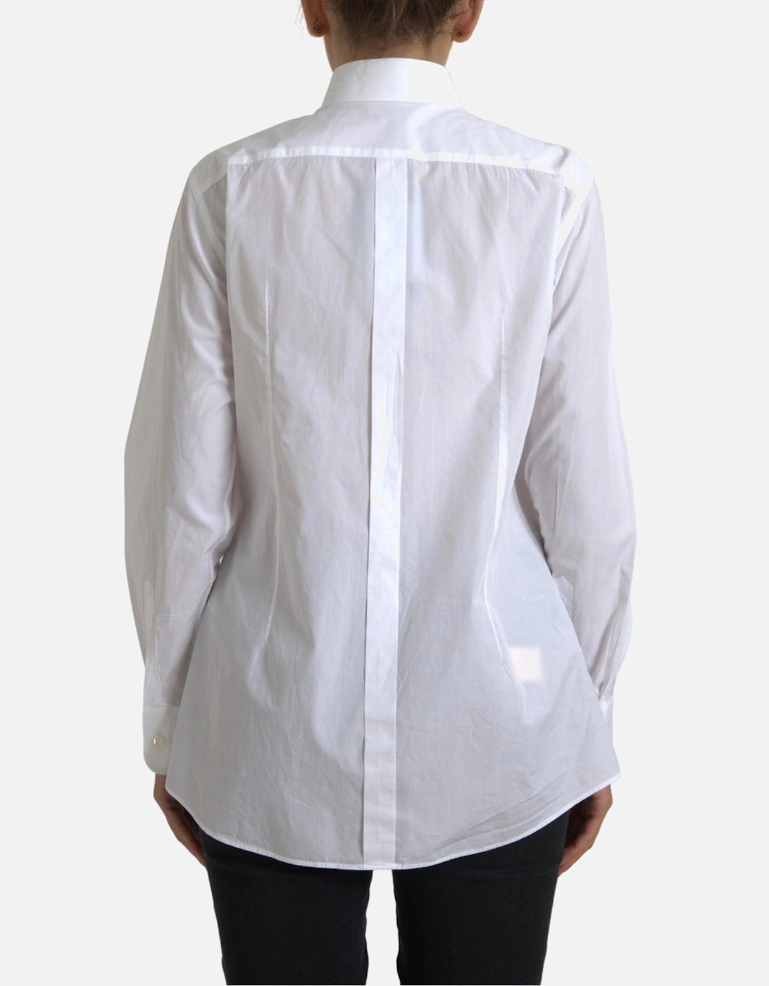 Long Sleeve Collared Shirt Women - White
