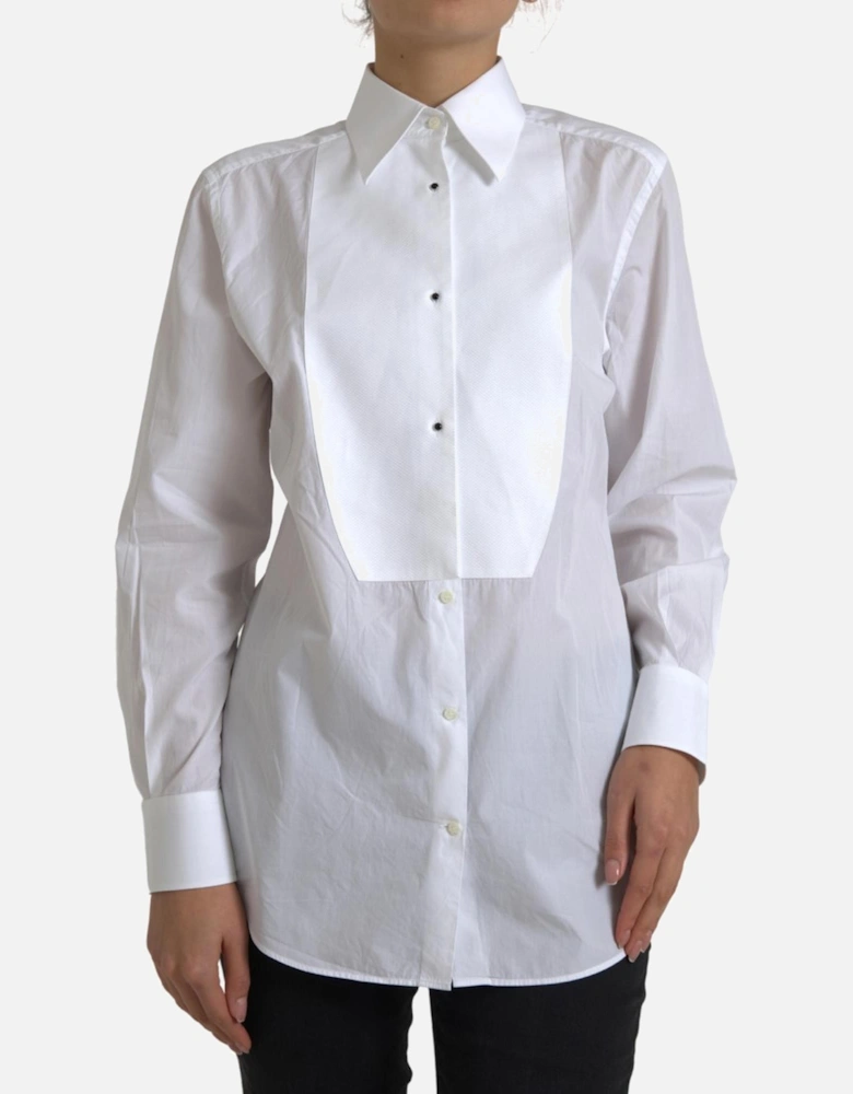 Long Sleeve Collared Shirt Women - White