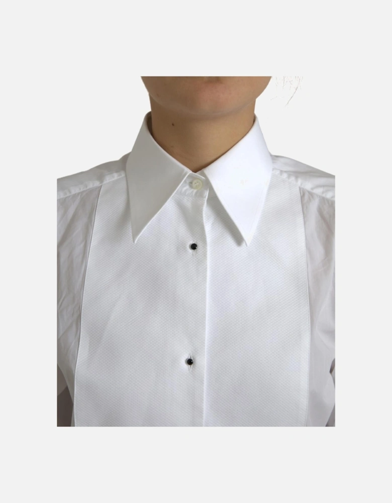 Long Sleeve Collared Shirt Women - White
