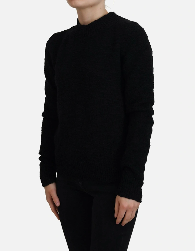 Long Sleeve Crew Neck Sweater Women - Black