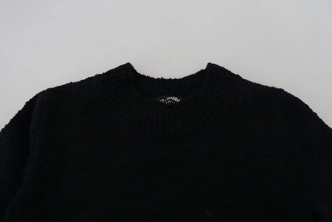 Long Sleeve Crew Neck Sweater Women - Black