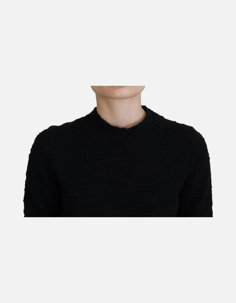 Long Sleeve Crew Neck Sweater Women - Black